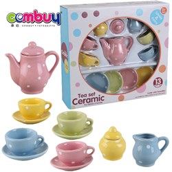 CB891876 CB891877 - Ceramic mini color teapot set pretend play kitchen tea cup toy